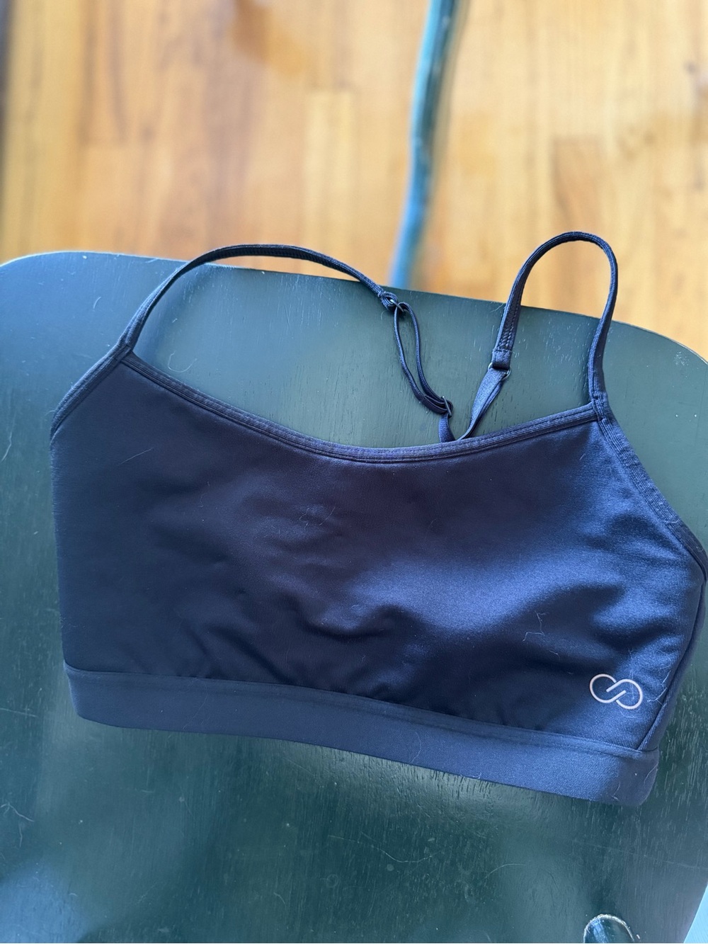 Calia Black Sports Bra with Adjustable Straps